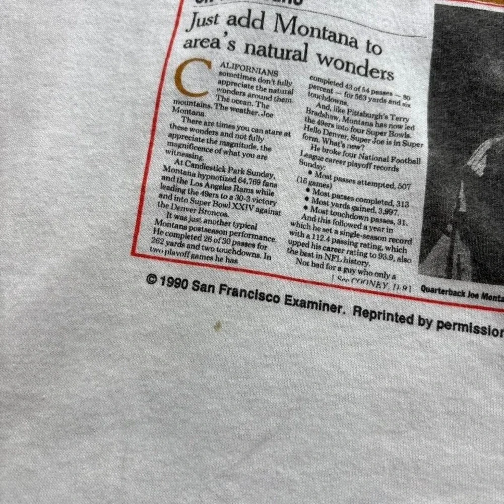 Vintage‎ 90's San Fransisco 49ers Football Newspaper Shirt Size Large